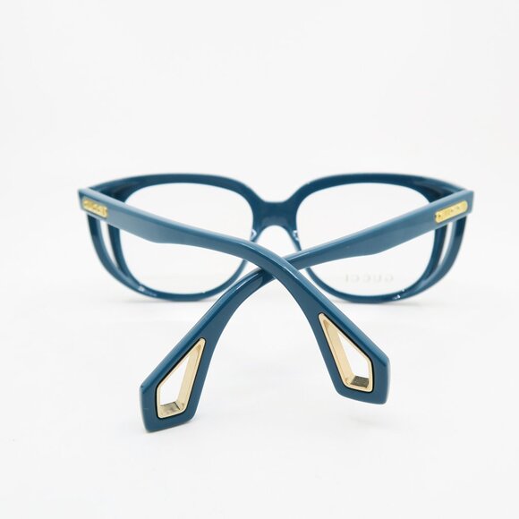 Gucci GG0470O 003 56mm Blue with Lateral Wings, New Women's Eyeglasses Frames. - Picture 6 of 7